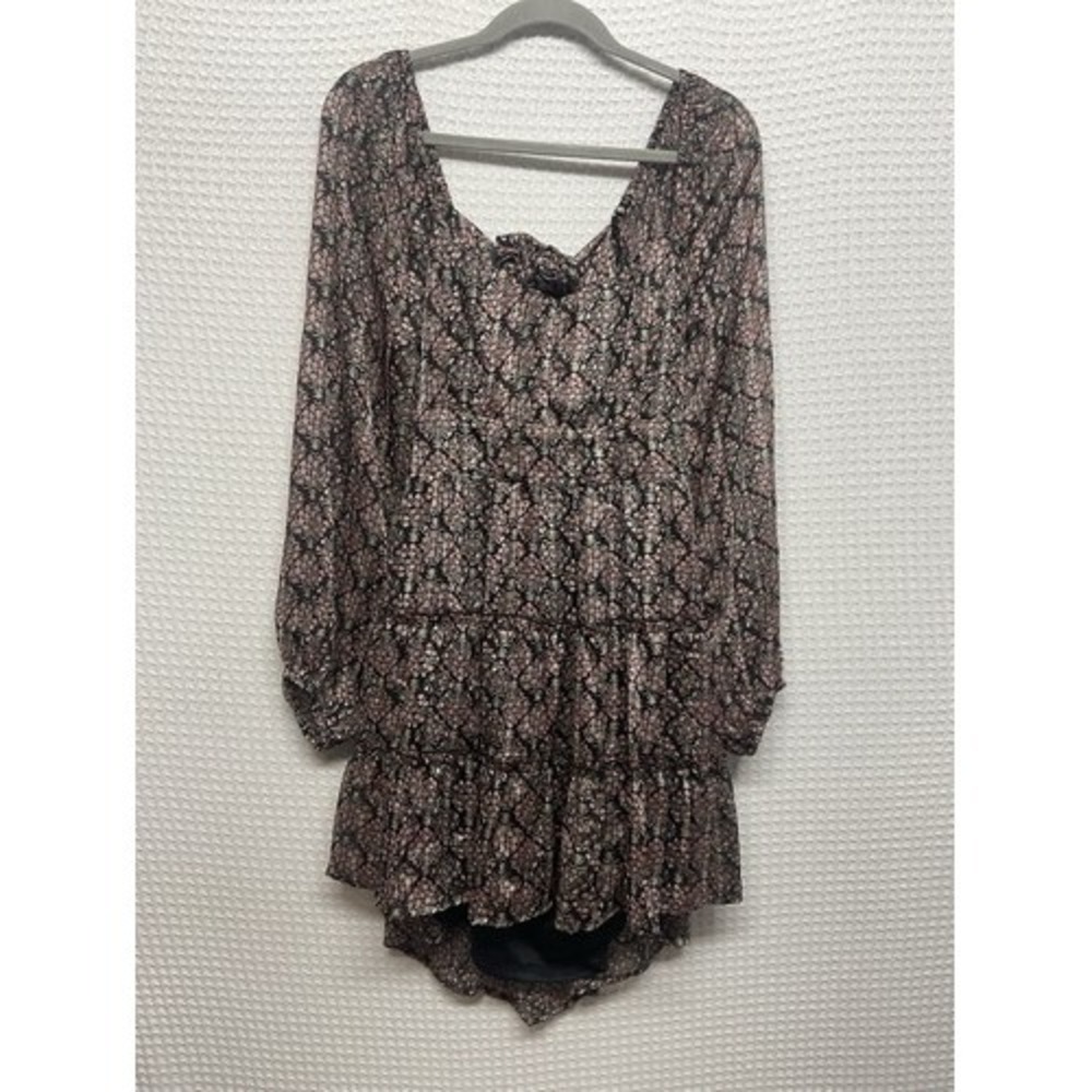 NWT Altar'd State GiGi Floral Long Sleeve Open Back Mini Dress‎ Women XL China
